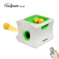 iDogmate Small Automatic Pet Dog Ball Thrower - Tennis Ball Launcher - Puppy or Small Dog Fetch - Ball Throwing Machine - Pet Dog Toy with 1.75" balls
